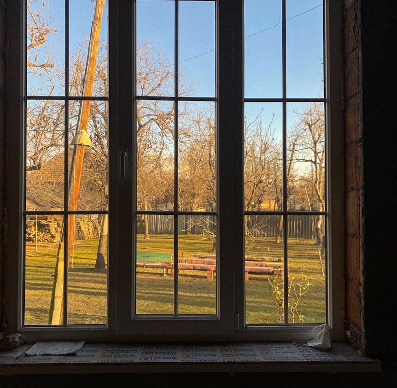 Newly installed energy-efficient window